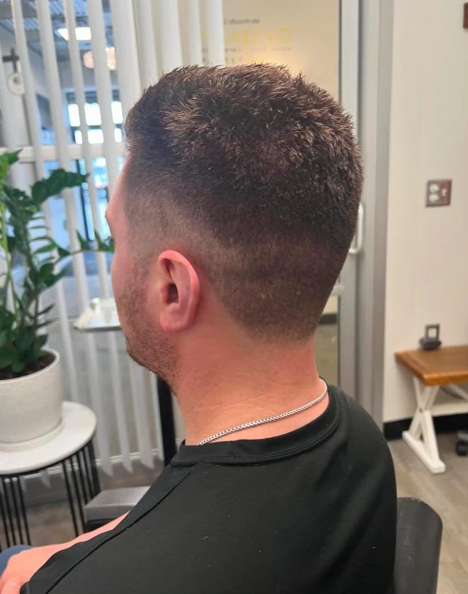 Men's taper fade haircut by MW Hair Salon
