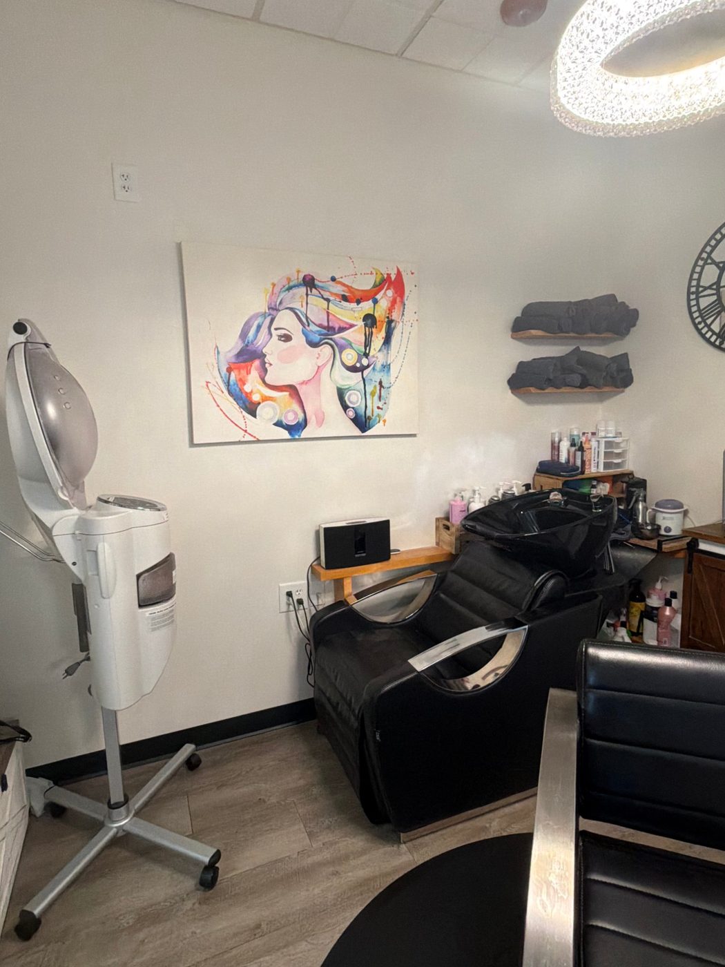 Wash station at MW Hair Salon